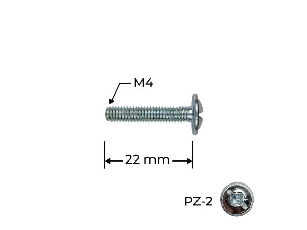 Surub Reisser Metric M4 x 22 mm / 100 buc.