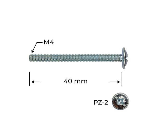 Surub Reisser Metric M4 x 40 mm / 100 buc.