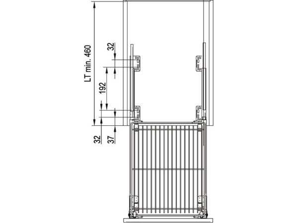 545.44.913 Cos Jolly Standard, cu 2 nivele, extragere totala, corp 300mm, Crom