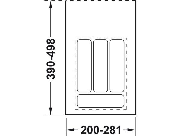 556.46.501 Suport tacamuri, universal, latime corp 300 mm, Gri