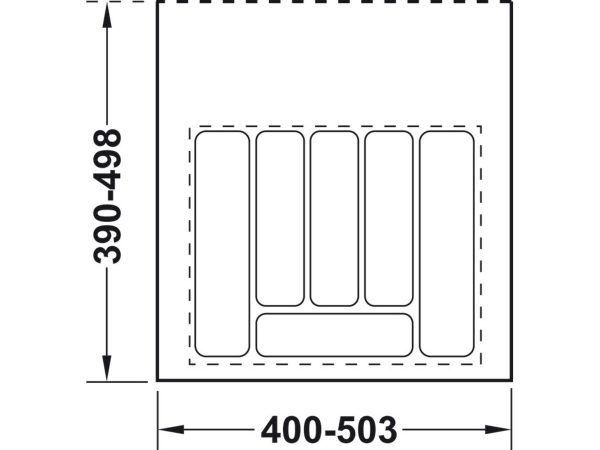 556.46.506 Suport tacamuri, universal, latime corp 500-550 mm, Gri