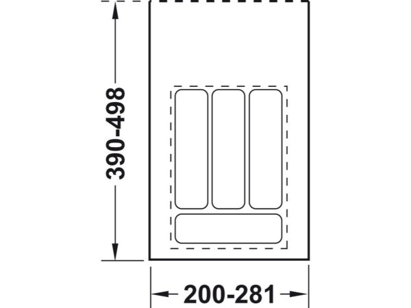 556.46.701 Suport tacamuri, universal, lățime corp 300 mm, Alb