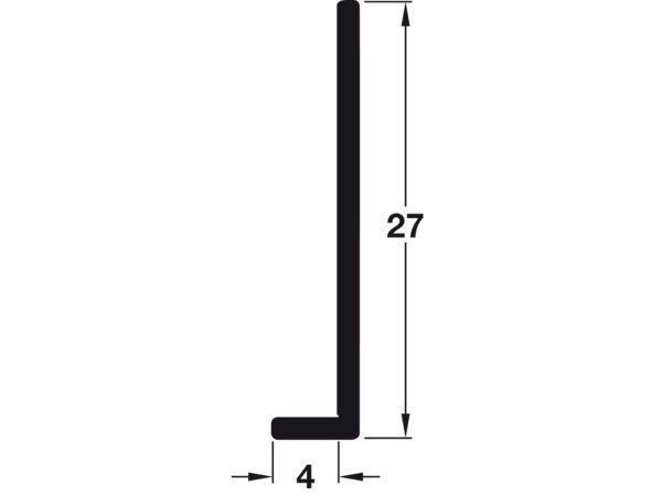 564.53.733 Profil aluminiu pentru panouri AluSplash, inchidere tip "L", 800 mm, Antracit