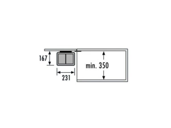 Cos gunoi dreptunghiular, 8L, cu capac, Alb, 3215291