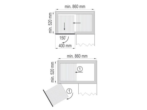 Magic corner universal, corp 900 mm, 10006250200