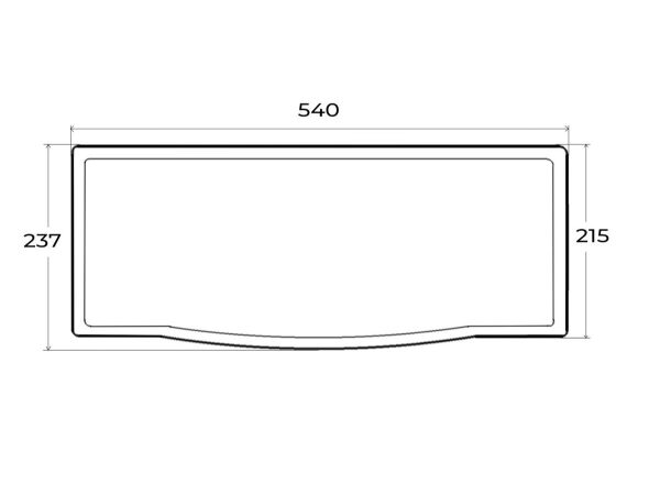 Tavita plastic pentru scurgator CROMINO-S, 600mm, Transparent