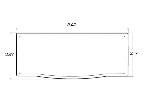 Tavita plastic pentru scurgator CROMINO-S, 900mm, Transparent